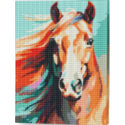 KIT DIAMOND PAINTING CON BASTIDOR CABALLO FÉNIX 30X40